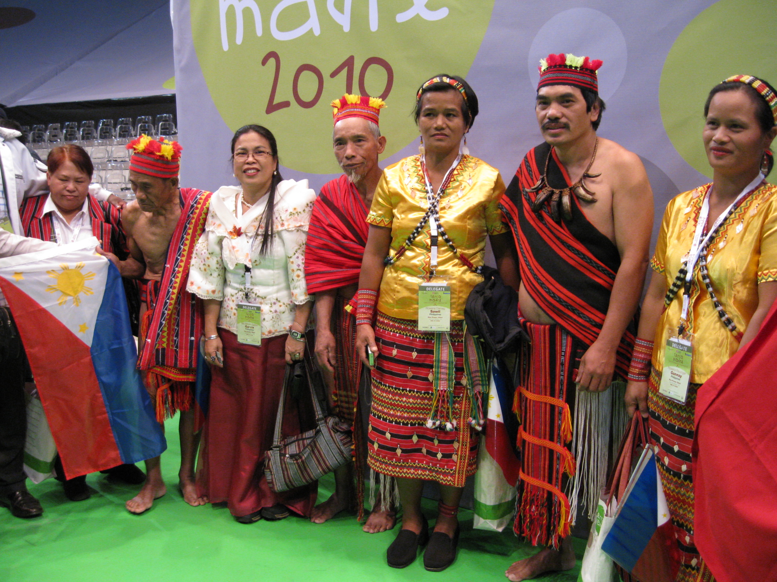 Philippine delegation in traditional dress